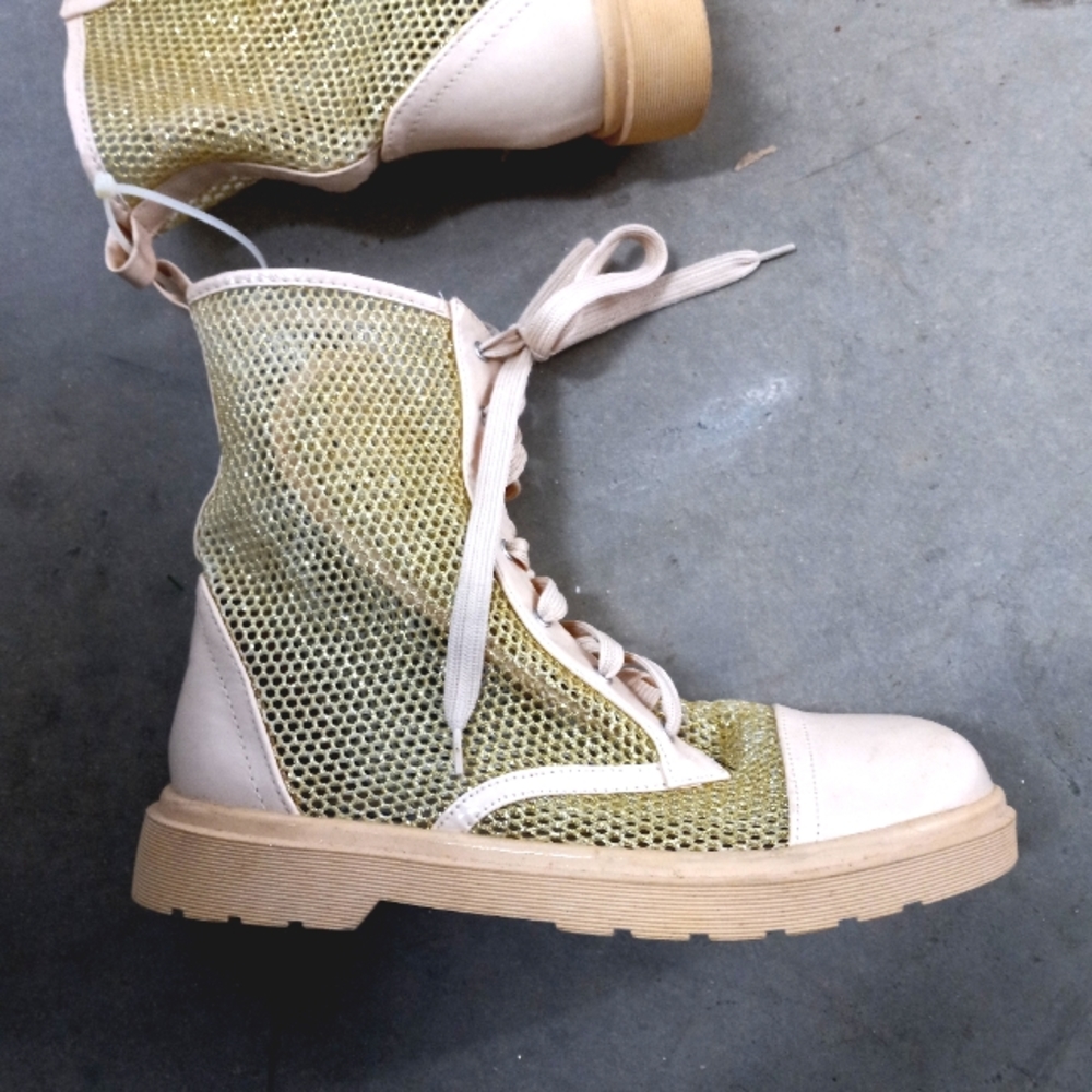 Gold Mesh MARTIN lace up
